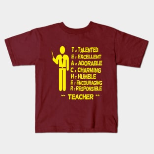 Beautiful Teacher Meaning T-Shirt Kids T-Shirt